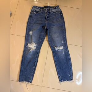 Judy Blue Relaxed Fit Distressed Jeans Size 27